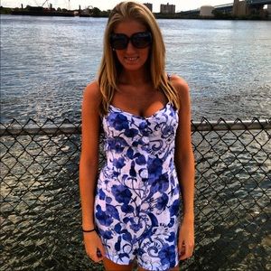 Blue and white romper from H&M